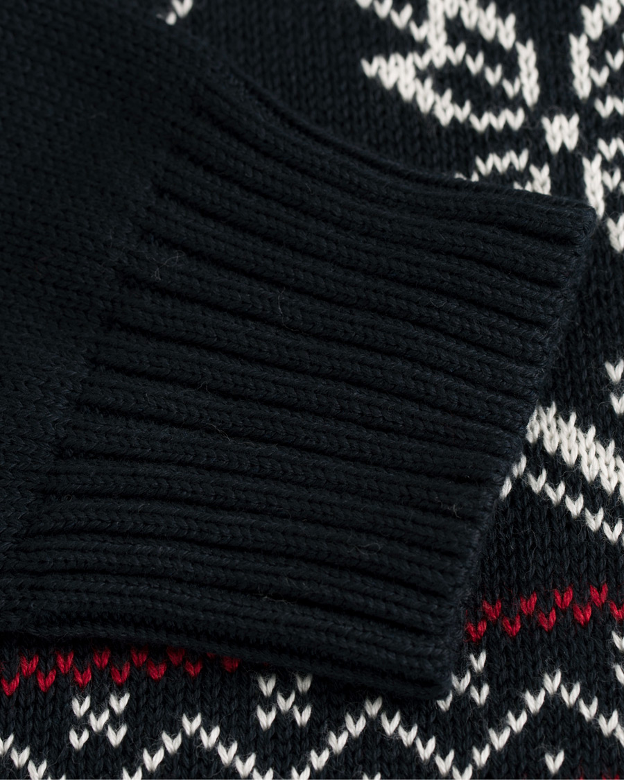 Herre | Gensere | Morris | Noel Snow Flake Crew Neck Navy