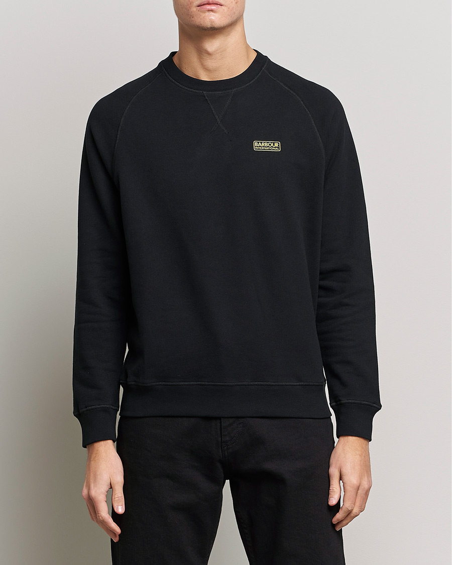 Herre | Sweatshirts | Barbour International | Essential Crew Neck Sweat Black