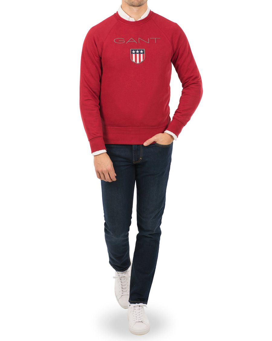 Herre | Gensere | GANT | Shield Crew Neck Sweat Dark Red