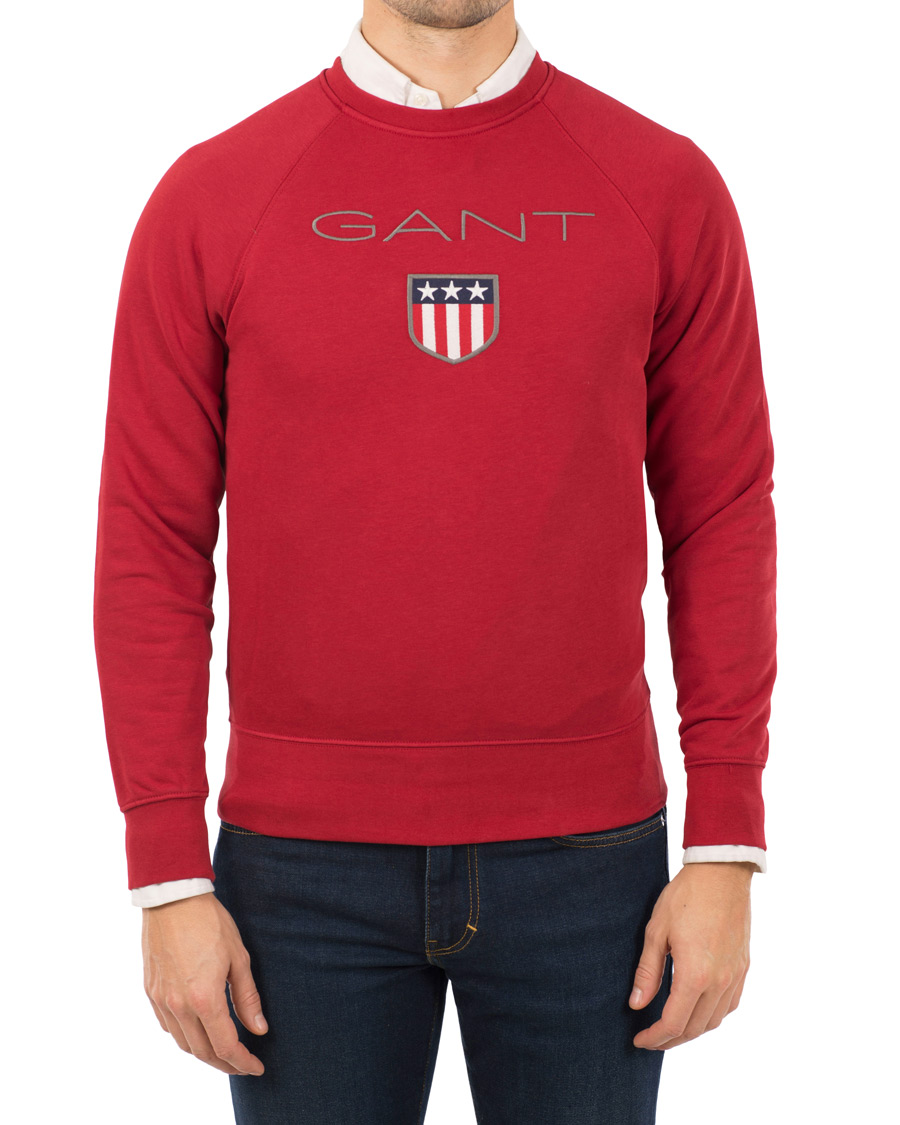 Herre | Gensere | GANT | Shield Crew Neck Sweat Dark Red
