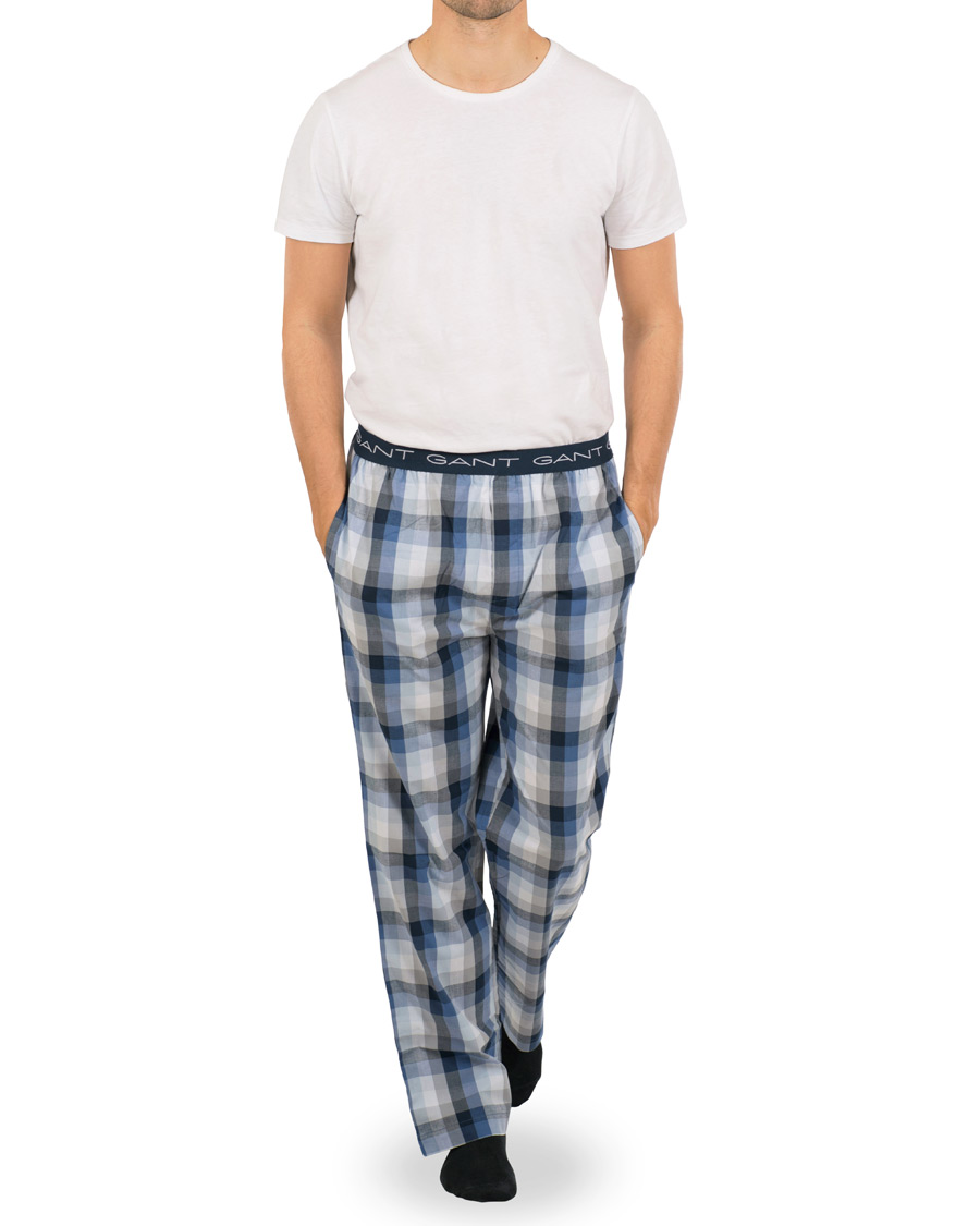 Herre | Undertøy | GANT | Block Check Pyjama Pants Blue Oean
