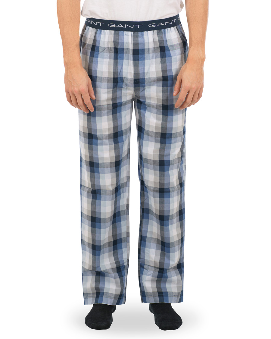 Herre | Undertøy | GANT | Block Check Pyjama Pants Blue Oean