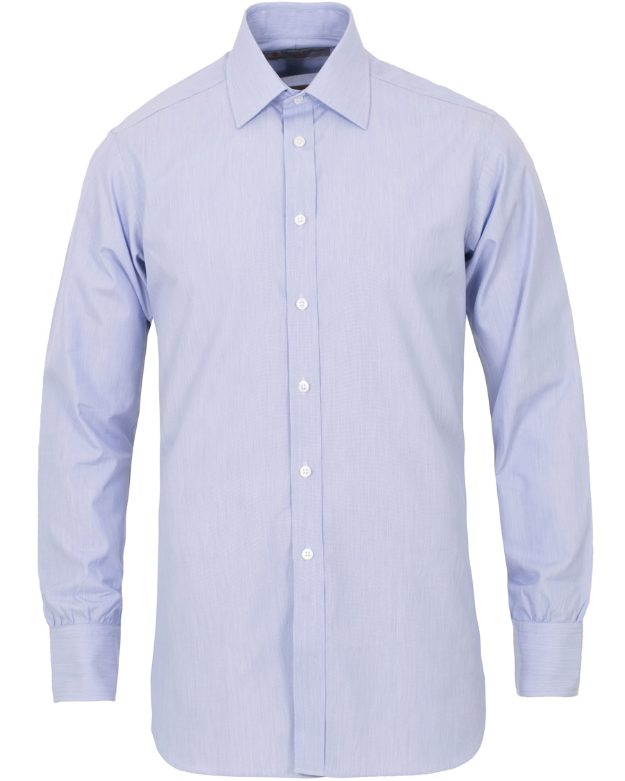 Herre | Skjorter | Turnbull & Asser | Classic Fit Hairline Stripe Shirt Blue
