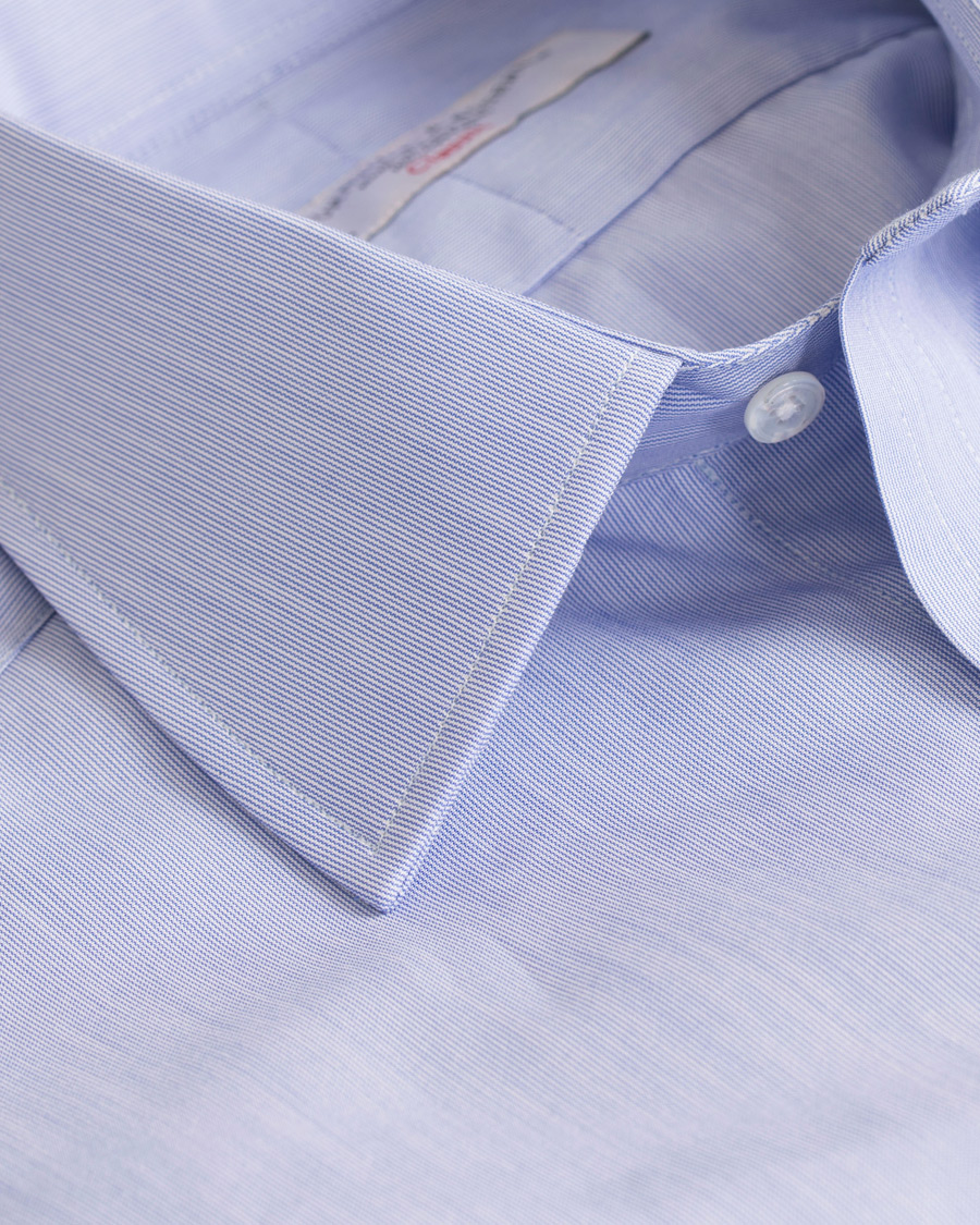 Herre | Skjorter | Turnbull & Asser | Classic Fit Hairline Stripe Shirt Blue