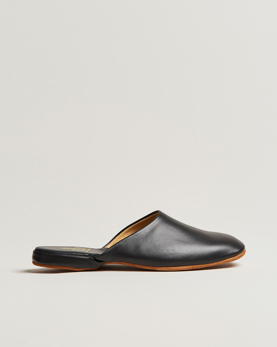 Herre | Sandaler og tøfler | Crockett & Jones | Mule Calf Home Slipper Black