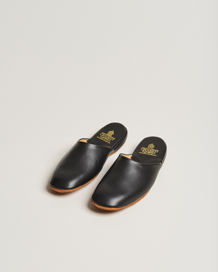 Herre | Gaver | Crockett & Jones | Mule Calf Home Slipper Black