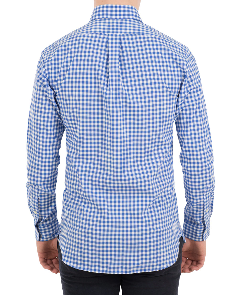 Herre | Skjorter | Polo Ralph Lauren | Slim Fit Poplin Check Shirt White/Blue