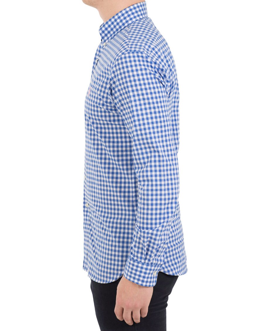 Herre | Skjorter | Polo Ralph Lauren | Slim Fit Poplin Check Shirt White/Blue