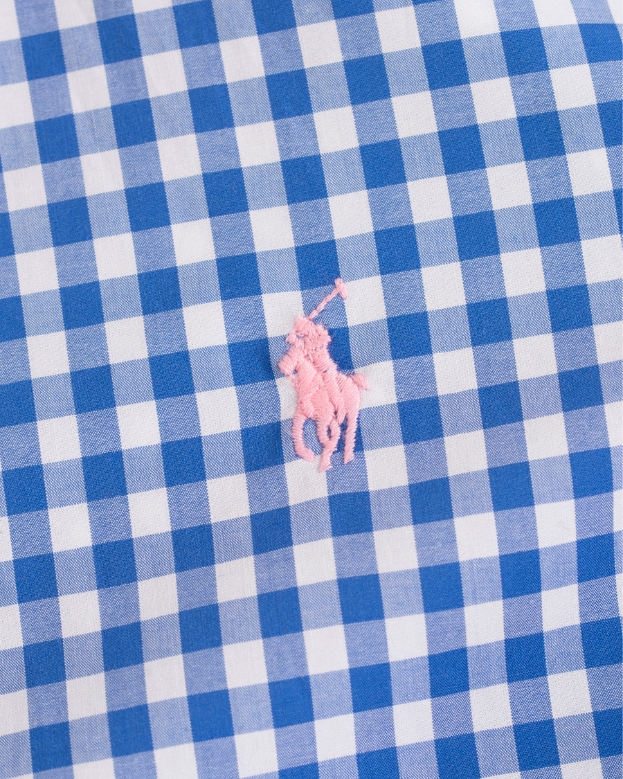 Herre | Skjorter | Polo Ralph Lauren | Slim Fit Poplin Check Shirt White/Blue