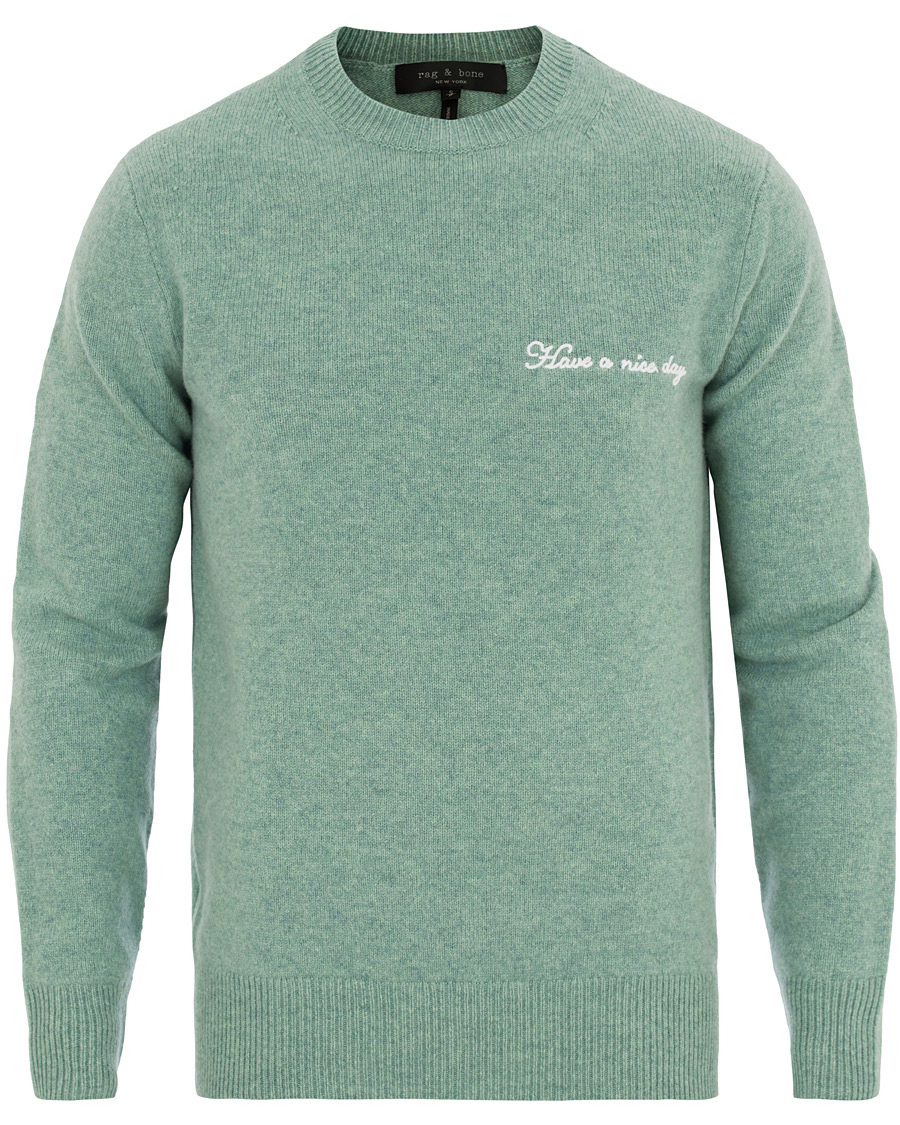 Herre | Gensere | rag & bone | Victor Lambswool Crew Sea Foam Green