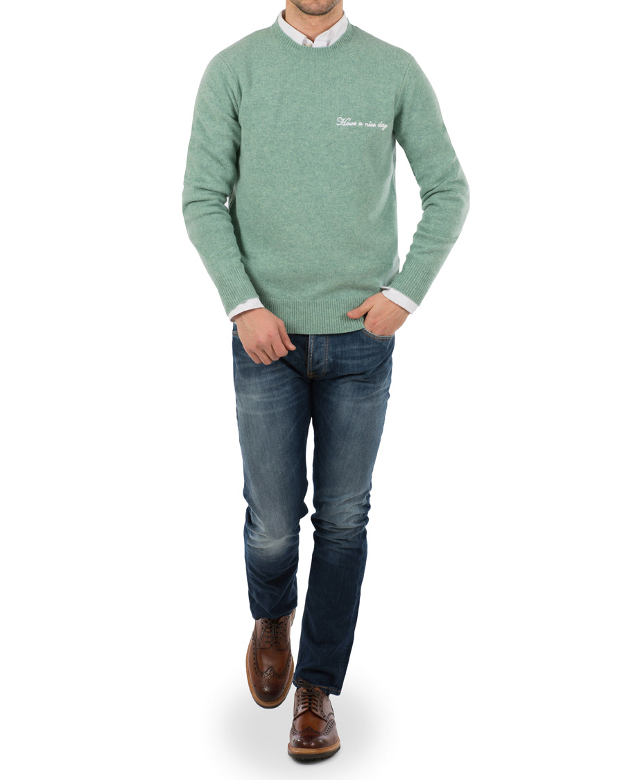 Herre | Gensere | rag & bone | Victor Lambswool Crew Sea Foam Green