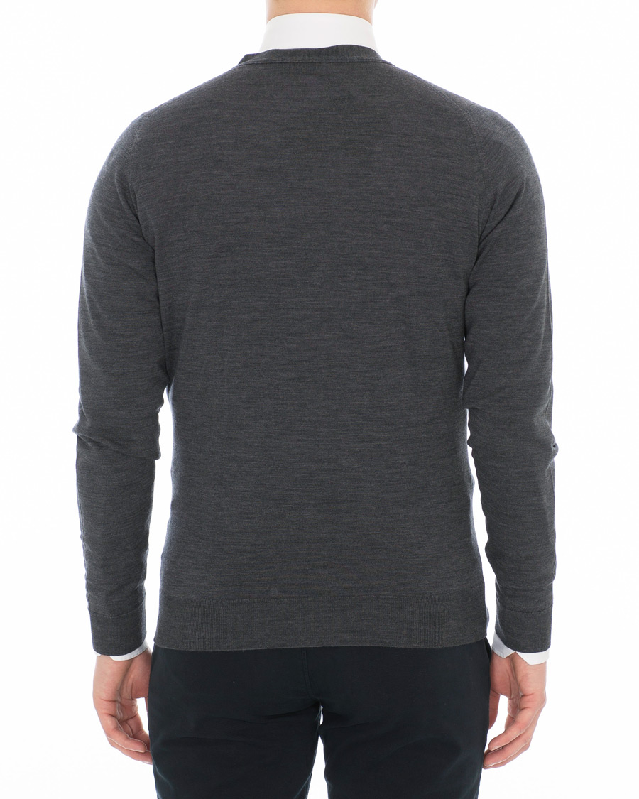Herre | Gensere | John Smedley | Petworth Merino Cardigan Charcoal
