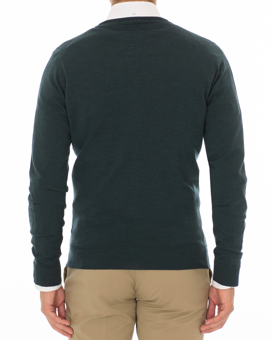Herre | Gensere | John Smedley | Petworth Merino Cardigan Racing Green