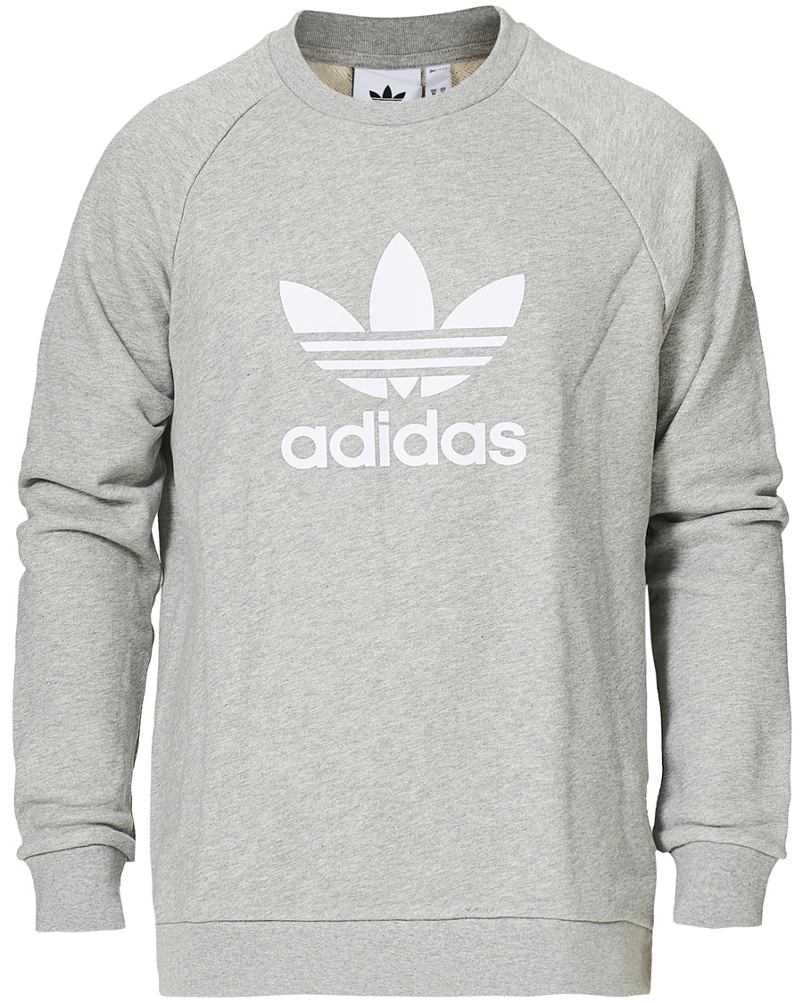Herre | Gensere | adidas Originals | Trefoil Crew Neck Sweatshirt Grey Melange