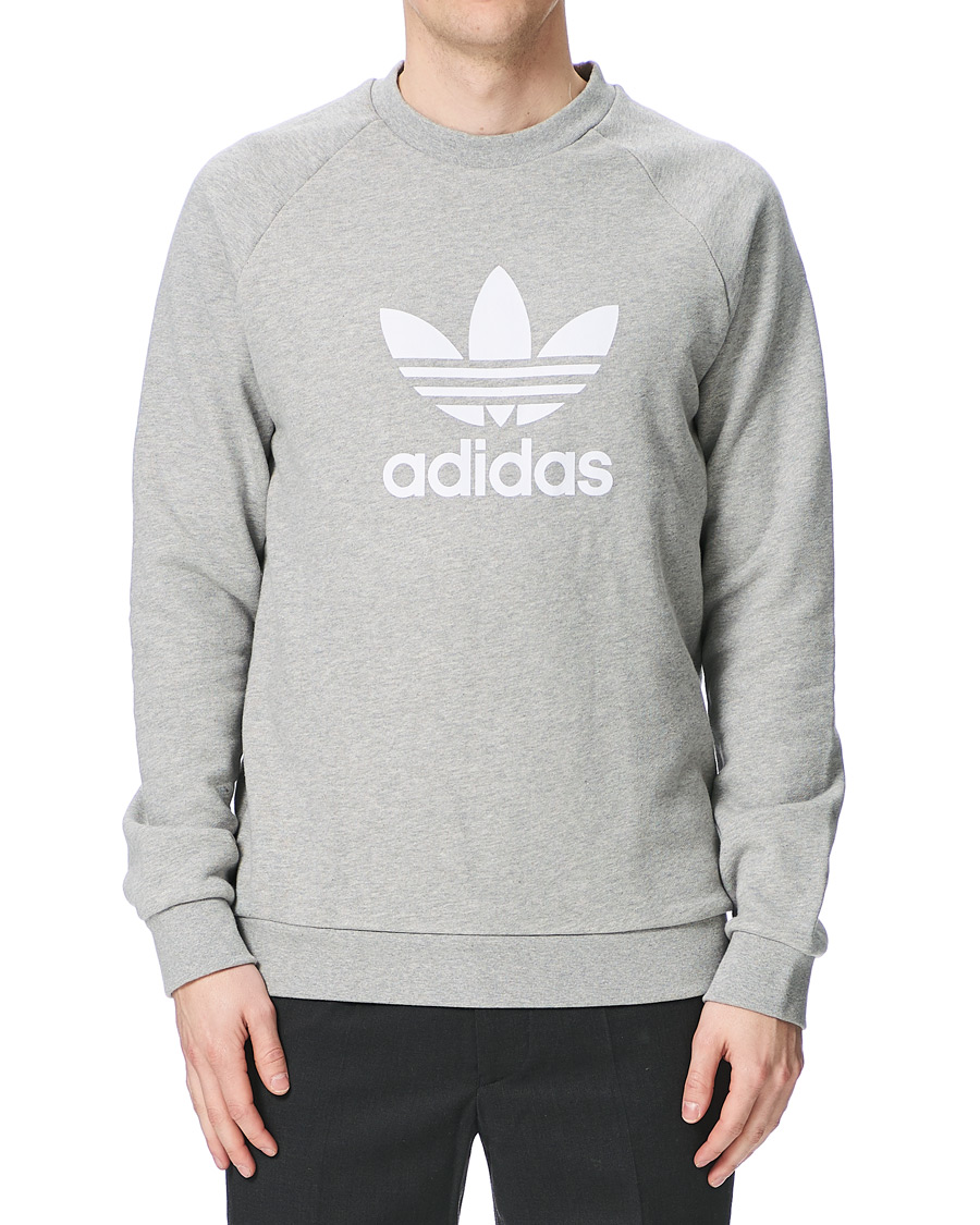 Herre | Gensere | adidas Originals | Trefoil Crew Neck Sweatshirt Grey Melange