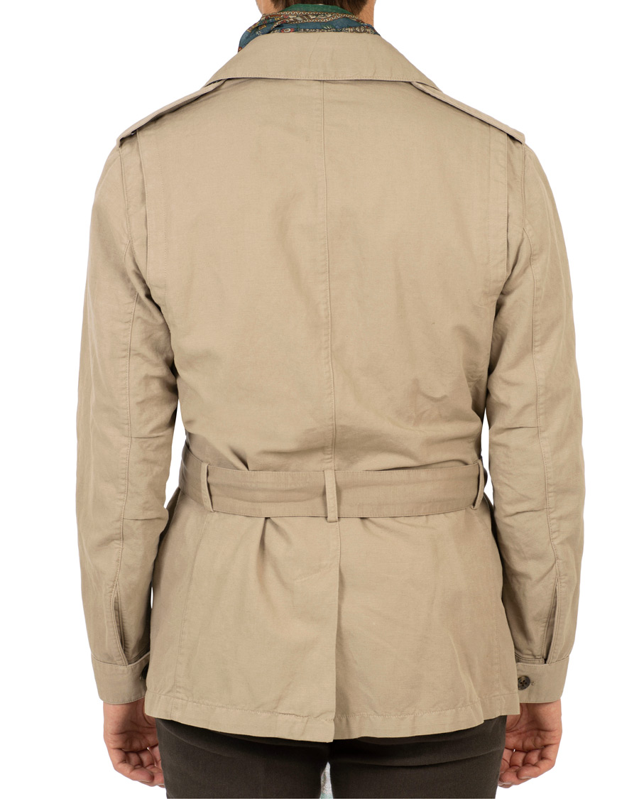 Herre | Jakker | Stenströms | Cotton/Linen Safari Jacket Beige