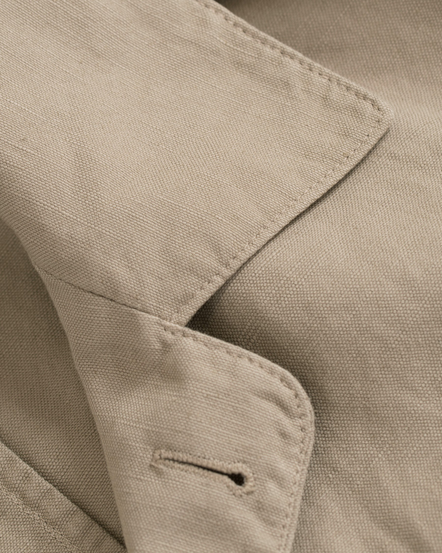 Herre | Jakker | Stenströms | Cotton/Linen Safari Jacket Beige