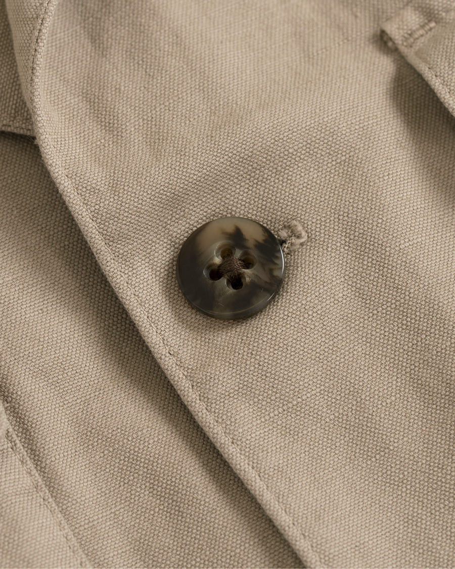 Herre | Jakker | Stenströms | Cotton/Linen Safari Jacket Beige