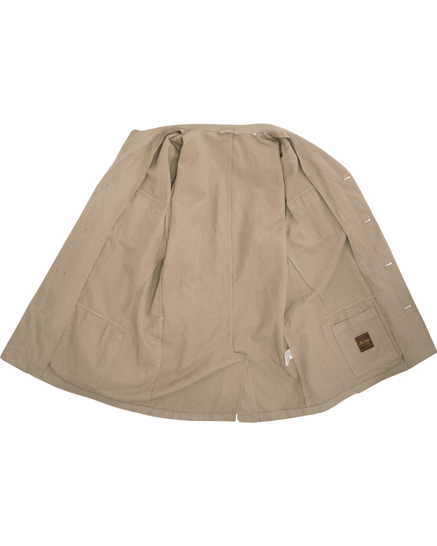 Herre | Jakker | Stenströms | Cotton/Linen Safari Jacket Beige