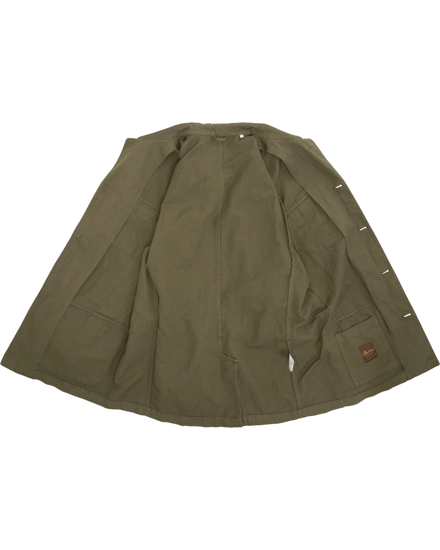 Herre | Jakker | Stenströms | Cotton/Linen Safari Jacket Green