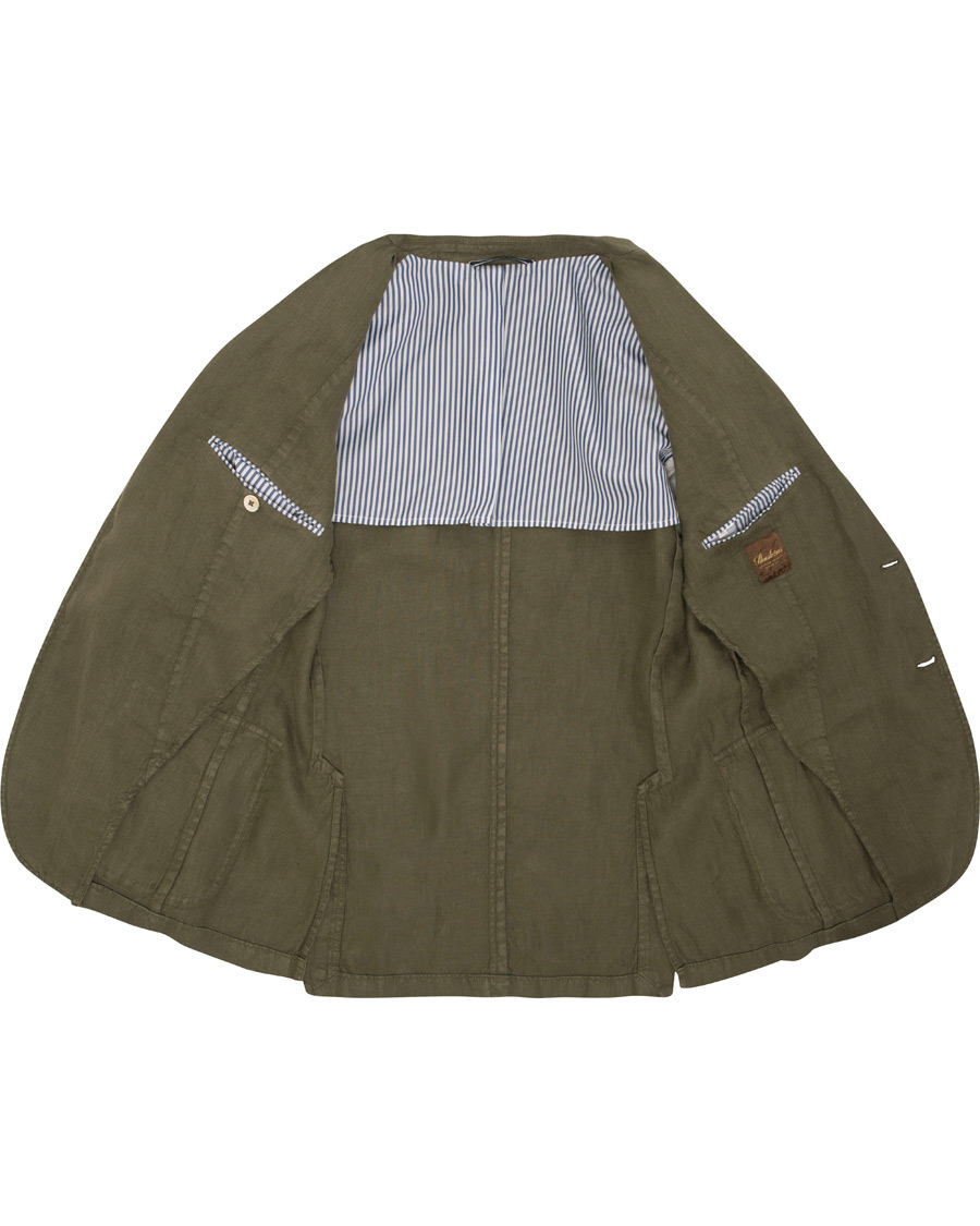 Herre | Dressjakker | Stenströms | Linen Patch Pocket Blazer Green