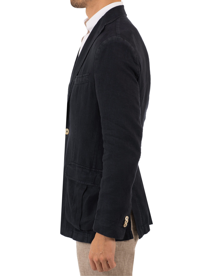 Herre | Dressjakker | Stenströms | Linen Patch Pocket Blazer Navy