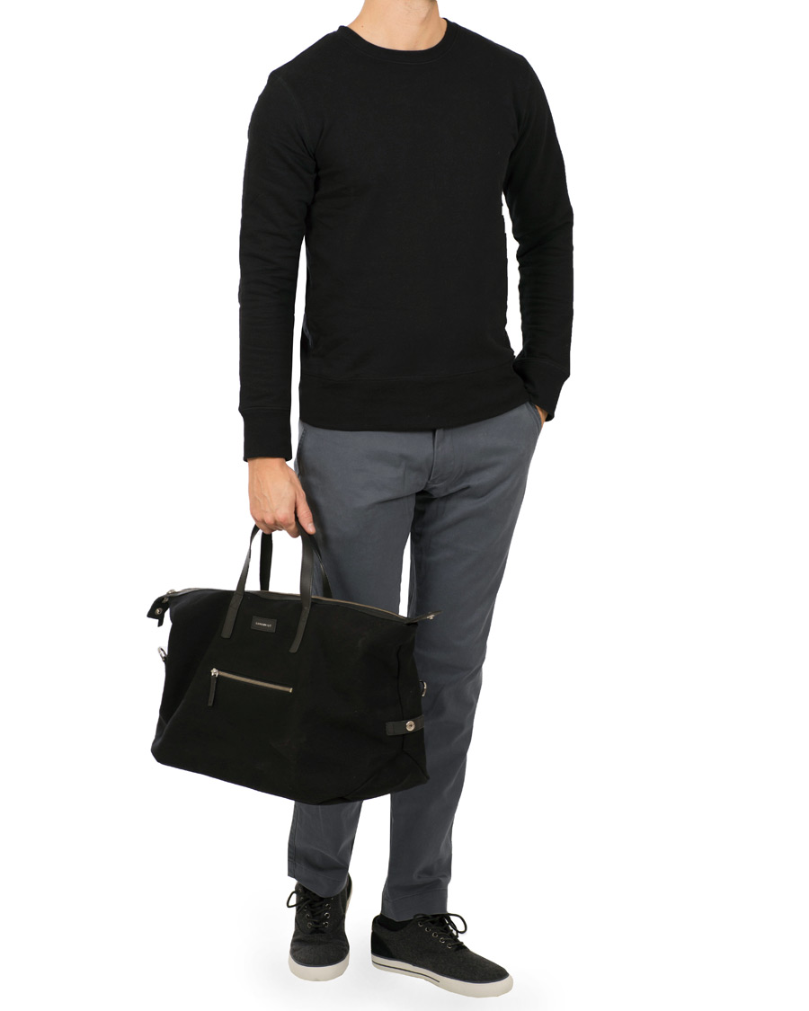 Herre | Vesker | Sandqvist | Holly Grand Organic Cotton Canvas Weekendbag Black