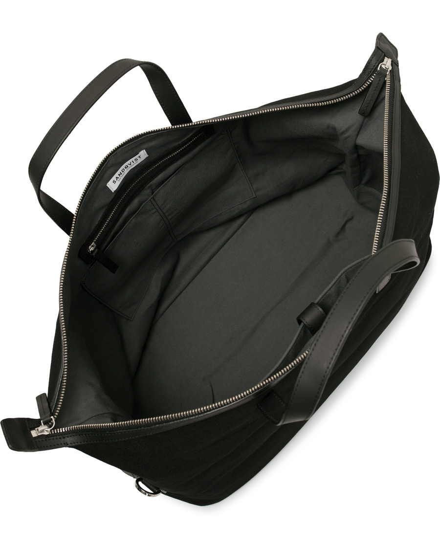 Herre | Vesker | Sandqvist | Holly Grand Organic Cotton Canvas Weekendbag Black