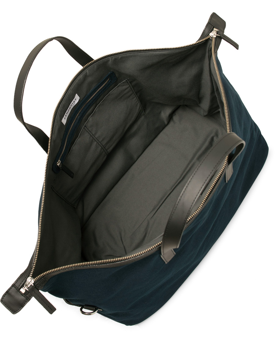 Herre | Vesker | Sandqvist | Holly Grand Organic Cotton Canvas Weekendbag Blue