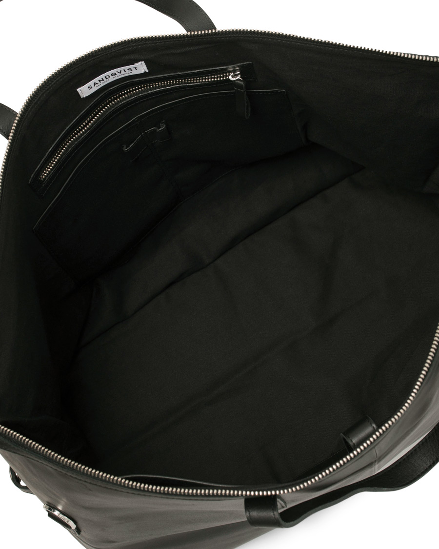 Herre | Vesker | Sandqvist | Holly Vegetable Tanned Leather Weekendbag Black
