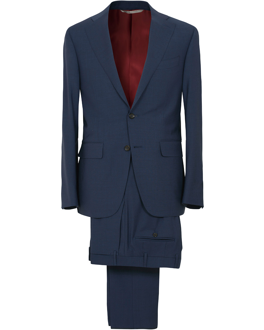 Herre | Dresser | Canali | Capri Wool Contrast Lining Suit Navy