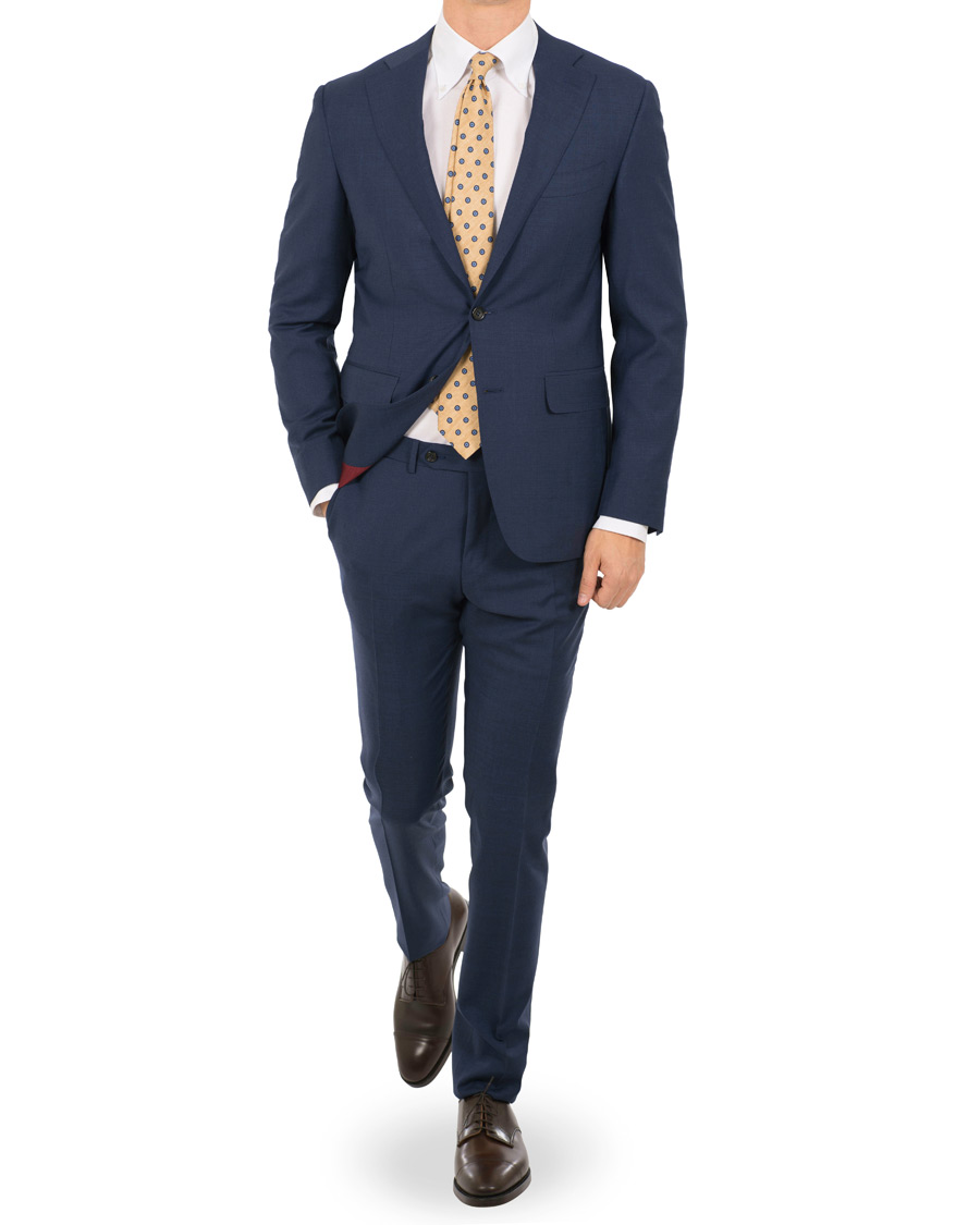 Herre | Dresser | Canali | Capri Wool Contrast Lining Suit Navy