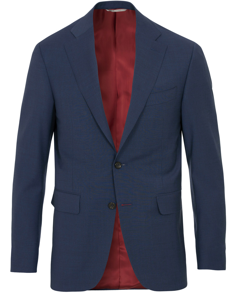 Herre | Dresser | Canali | Capri Wool Contrast Lining Suit Navy