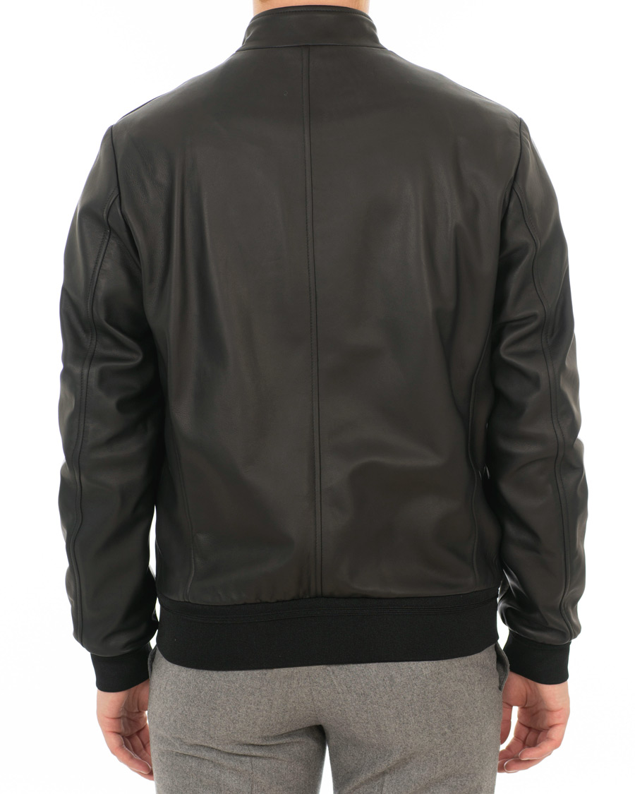 Herre | Jakker | Canali | Leather Jacket Black