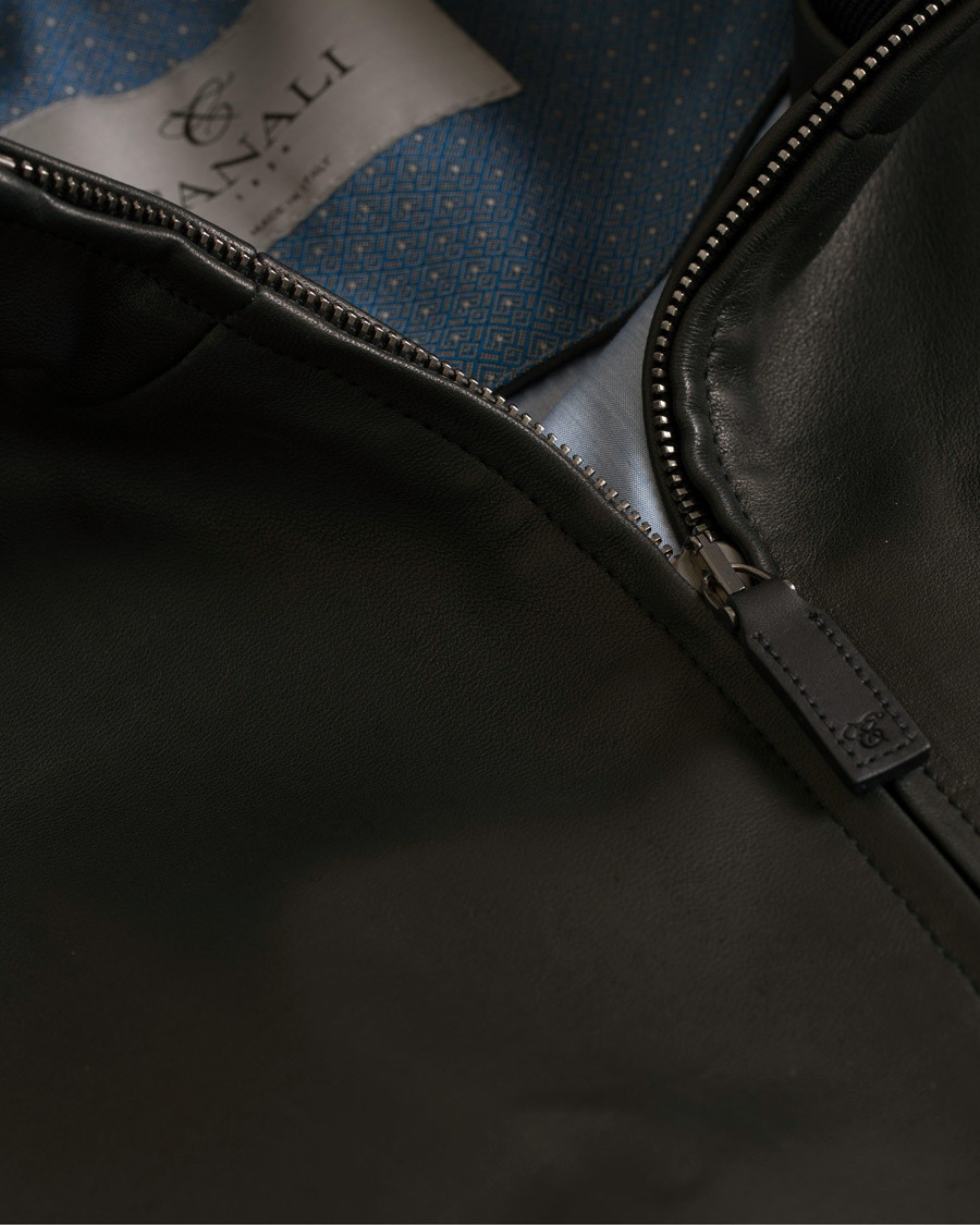 Herre | Jakker | Canali | Leather Jacket Black