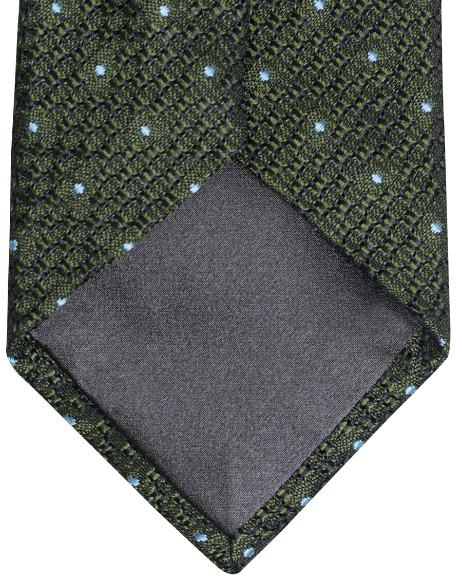 Herre | Canali Silk Dot 8 cm Tie Green | Canali | Silk Dot 8 cm Tie Green