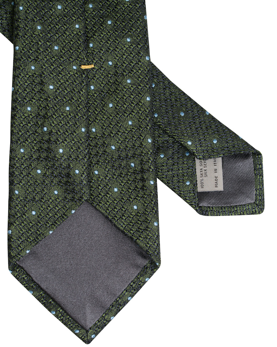 Herre | Canali Silk Dot 8 cm Tie Green | Canali | Silk Dot 8 cm Tie Green