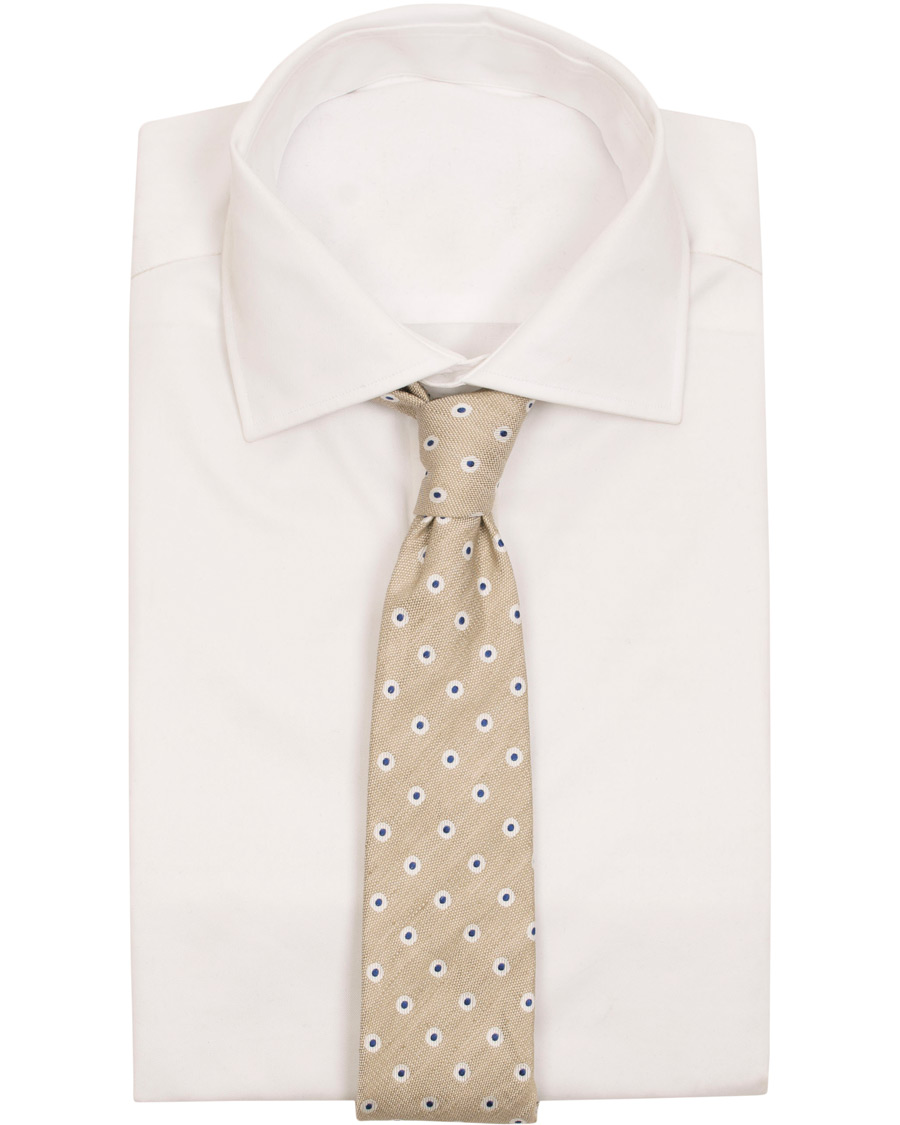 Herre | Canali Silk Medallion 8 cm Tie Camel | Canali | Silk Medallion 8 cm Tie Camel