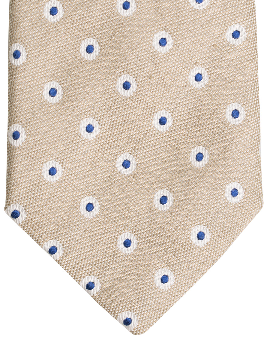 Herre | Canali Silk Medallion 8 cm Tie Camel | Canali | Silk Medallion 8 cm Tie Camel