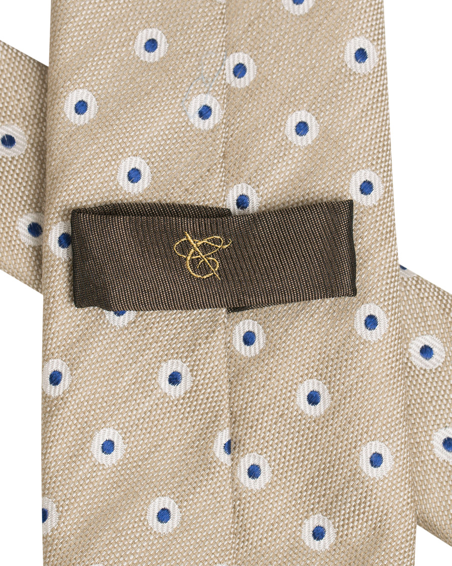 Herre | Canali Silk Medallion 8 cm Tie Camel | Canali | Silk Medallion 8 cm Tie Camel