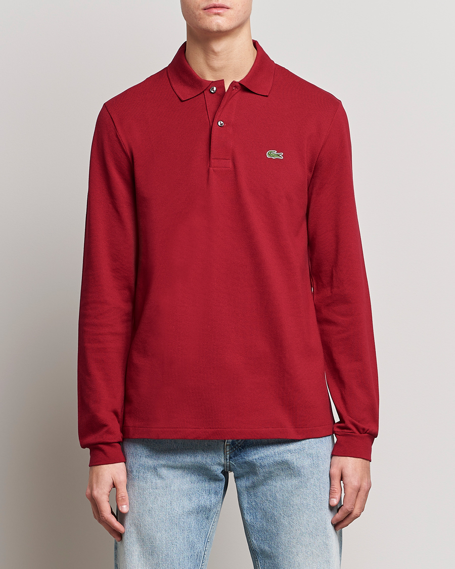 Herre | Pikéer | Lacoste | Original Long Sleeve Polo Piké Bordeaux