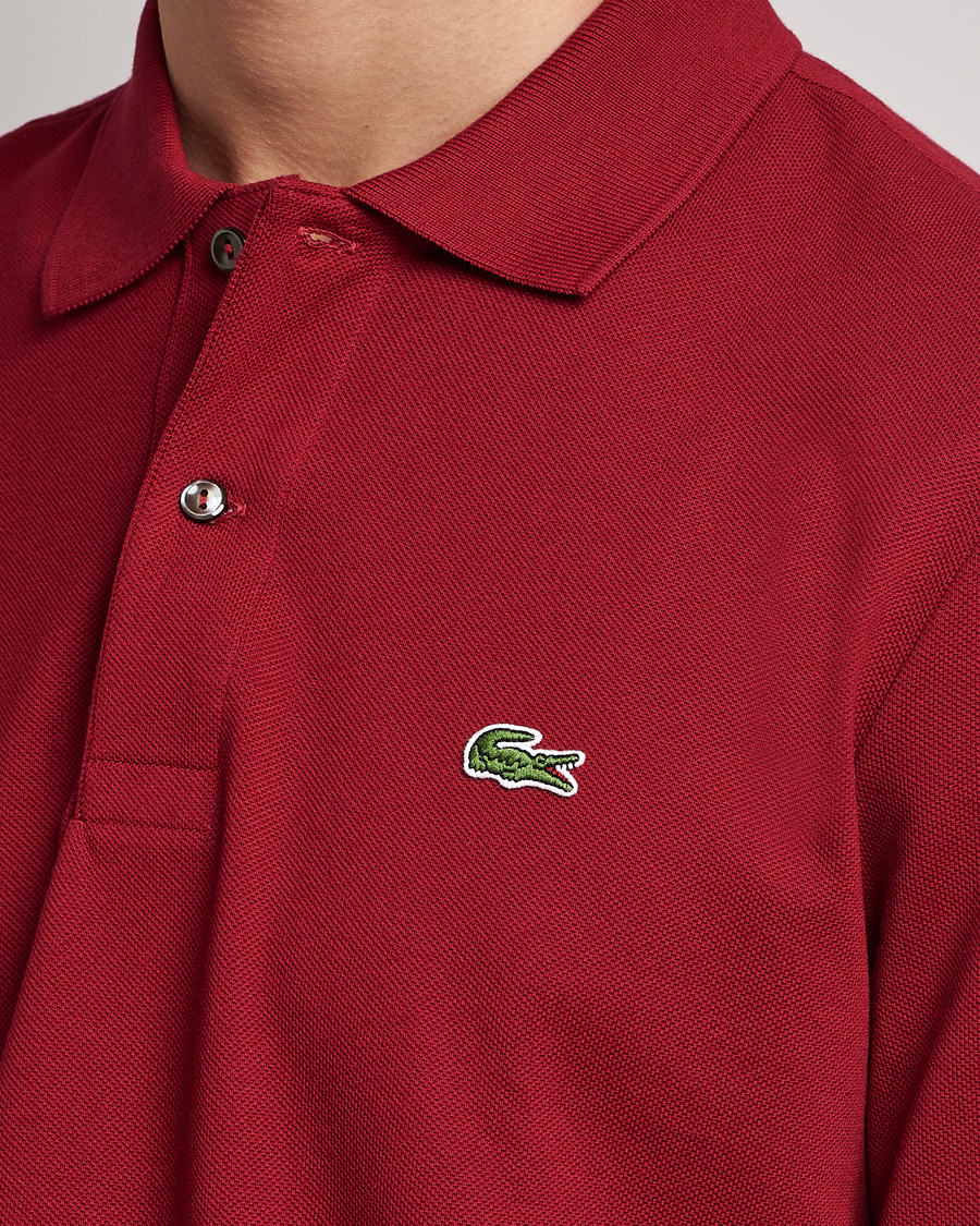 Herre | Pikéer | Lacoste | Original Long Sleeve Polo Piké Bordeaux