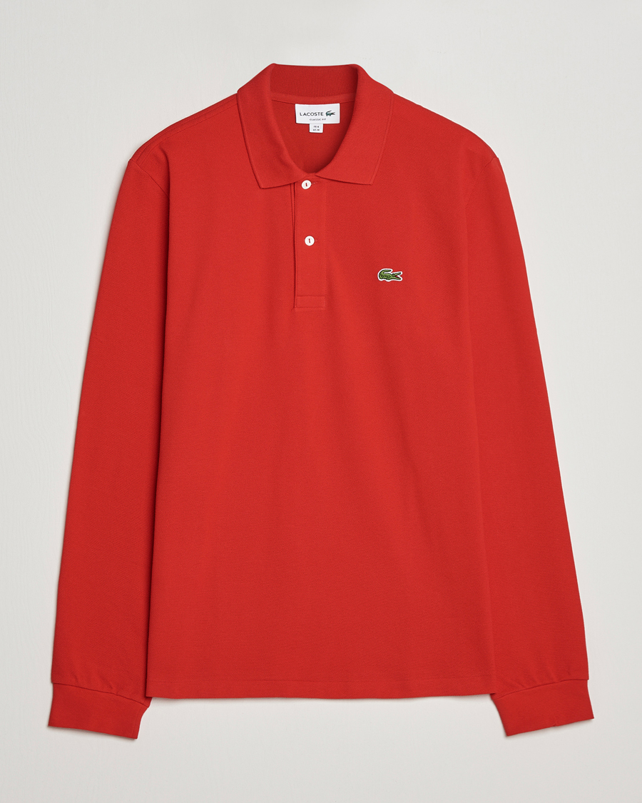 Herre |  | Lacoste | Long Sleeve Polo Red
