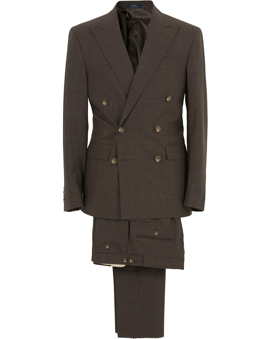 Herre | Dresser | Polo Ralph Lauren | Double Breasted Prince of Wales Wool Suit Brown