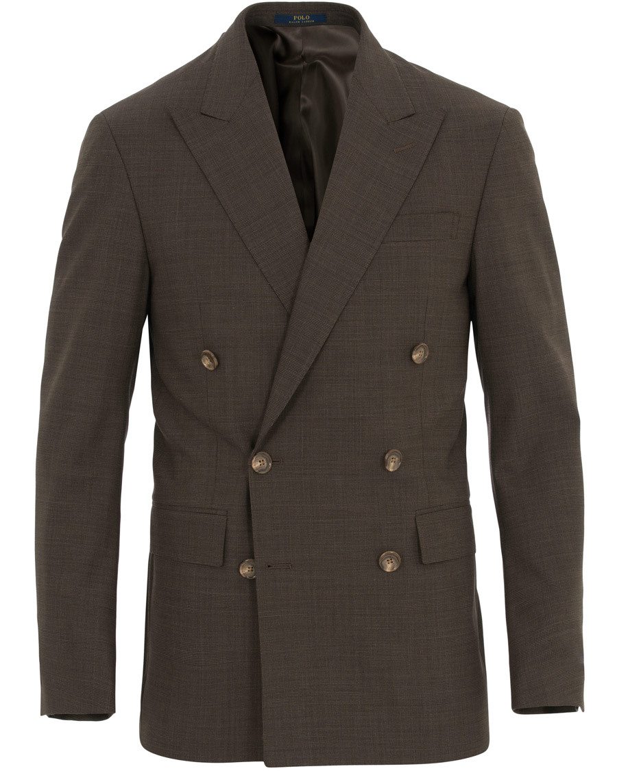 Herre | Dresser | Polo Ralph Lauren | Double Breasted Prince of Wales Wool Suit Brown