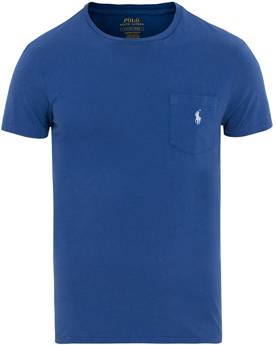 Herre | T-Shirts | Polo Ralph Lauren | Custom Fit Pocket Crew Neck Tee Provincetown Blue