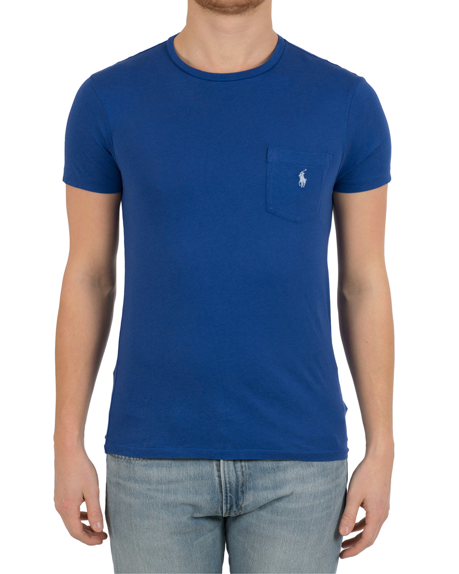 Herre | T-Shirts | Polo Ralph Lauren | Custom Fit Pocket Crew Neck Tee Provincetown Blue