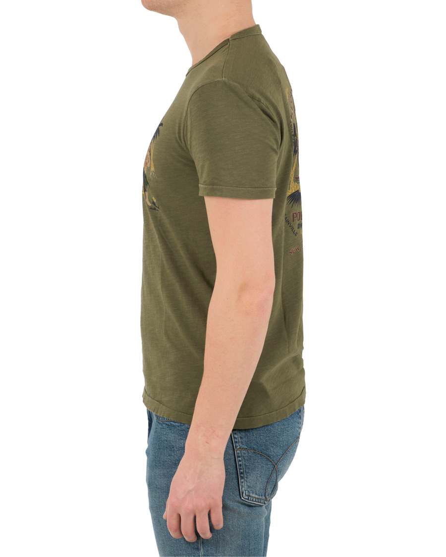 Herre | T-Shirts | Polo Ralph Lauren | Hawaii Print Crew Neck Tee Defender Green