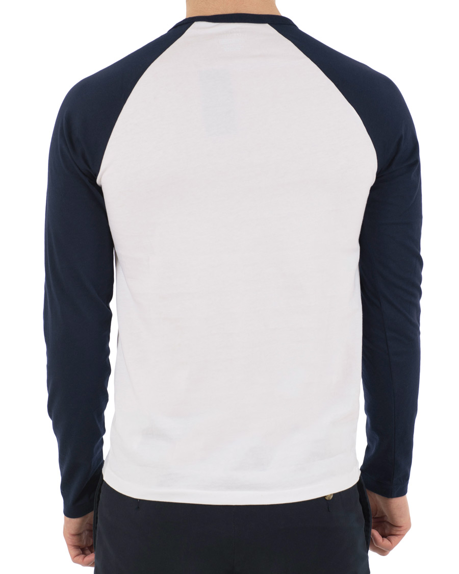 Herre | T-Shirts | Polo Ralph Lauren | Baseball Bears Collection Crew Neck Long Tee White/Navy
