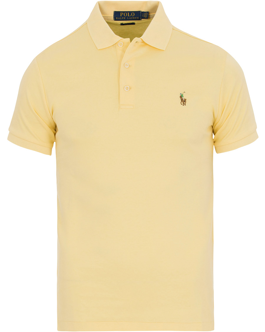 Polo Ralph Lauren Slim Fit Pima Polo Banana Peel hos CareOfCarl.no